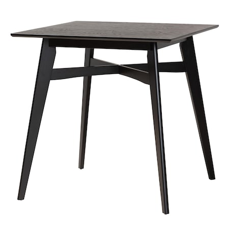 Baxton Studio Leena Mid-Century Modern Black Finished Wood Counter Height Pub Table 234-13287-ZORO